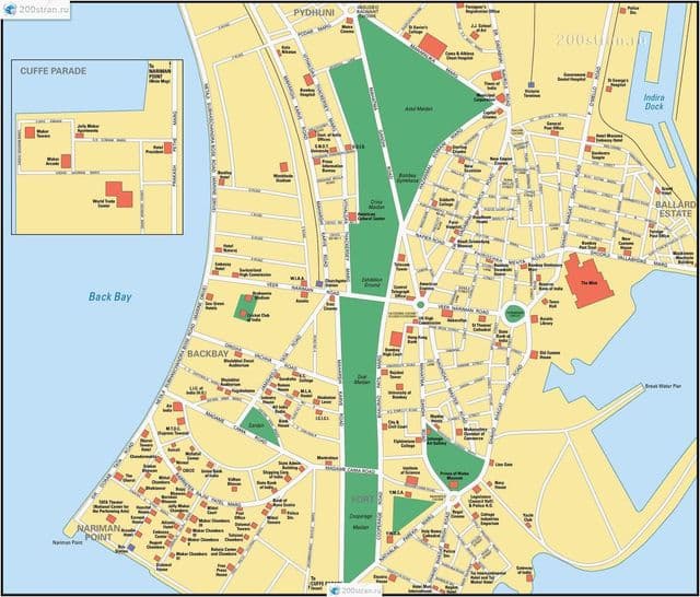 Mapa de las calles de Bombay - Mumbai